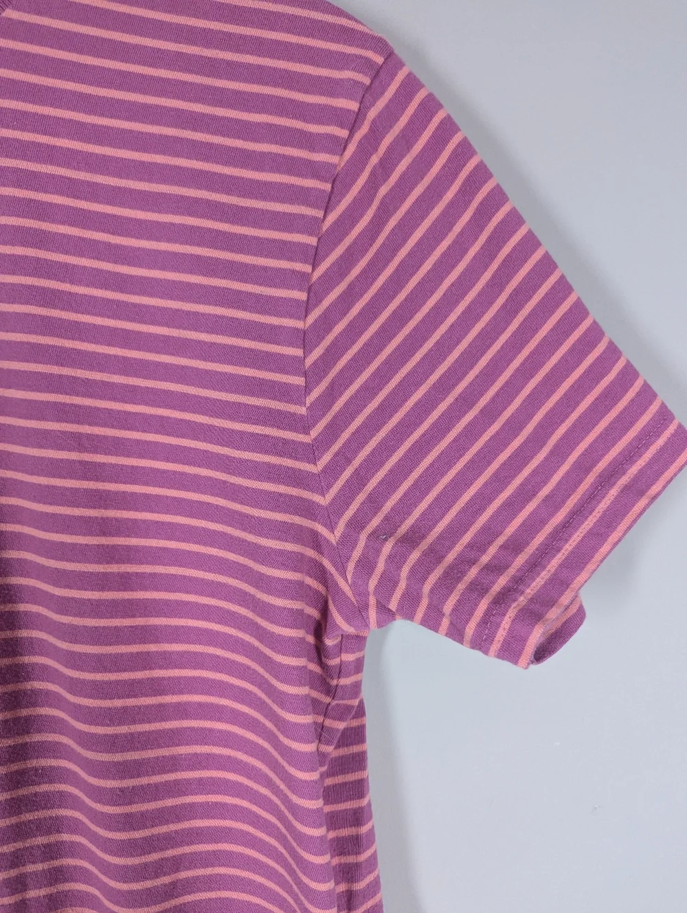 Stüssy Jack striped t-shirt pink white small streetwear tee unisex - Picture 3 of 8
